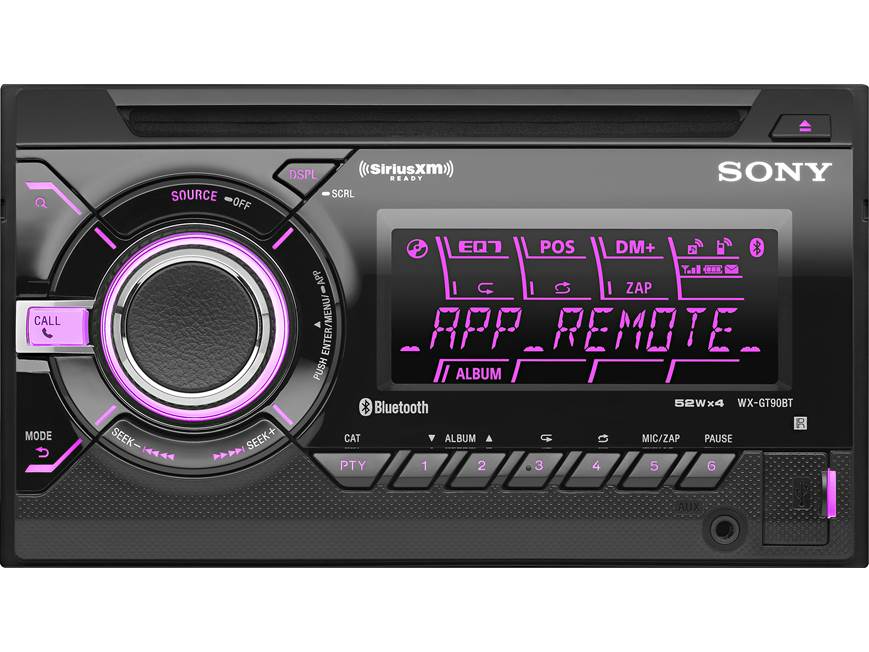 Sony WX-GT90BT CD receiver at Crutchfield