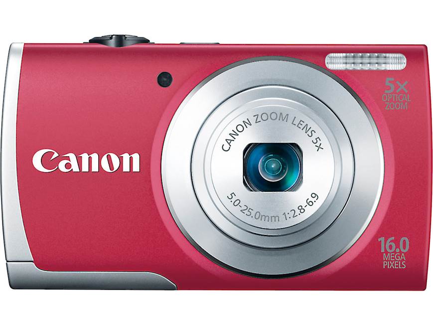 Canon PowerShot A2600 (Red) 16-megapixel digital camera with 5X