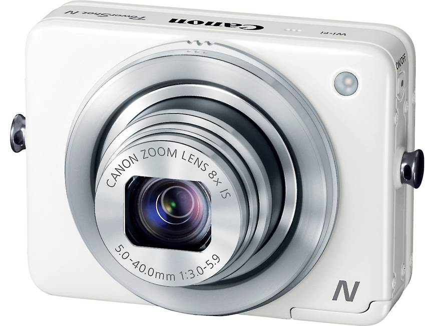 Canon PowerShot N (White) 12-megapixel digital camera with 8X