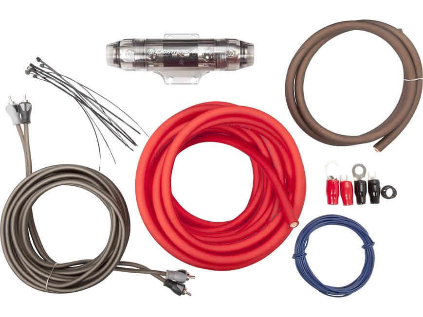 Lightning Audio LA-4i 4-gauge amplifier wiring kit — includes 2