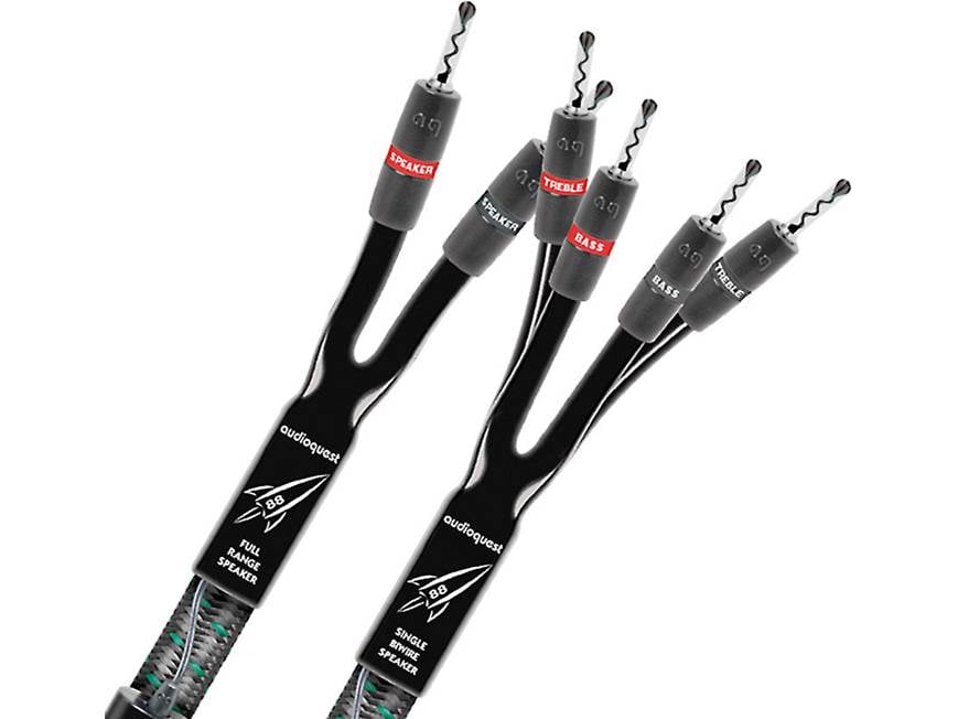 AudioQuest Rocket 88 (15-foot pair) Bi-wire speaker cables with