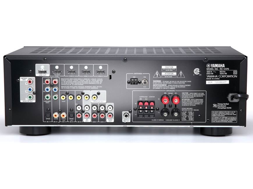 アンプ YAMAHA RX-V375 Yamaha RX-V375 5.1-channel home theater receiver at Crutchfield