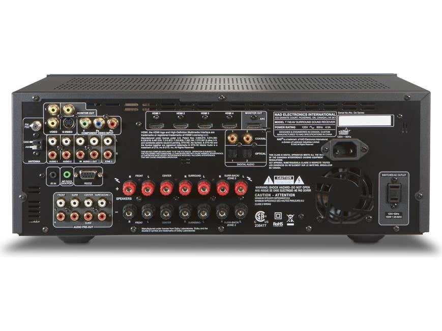 NAD T 748V2 7.1-channel home theater receiver at Crutchfield