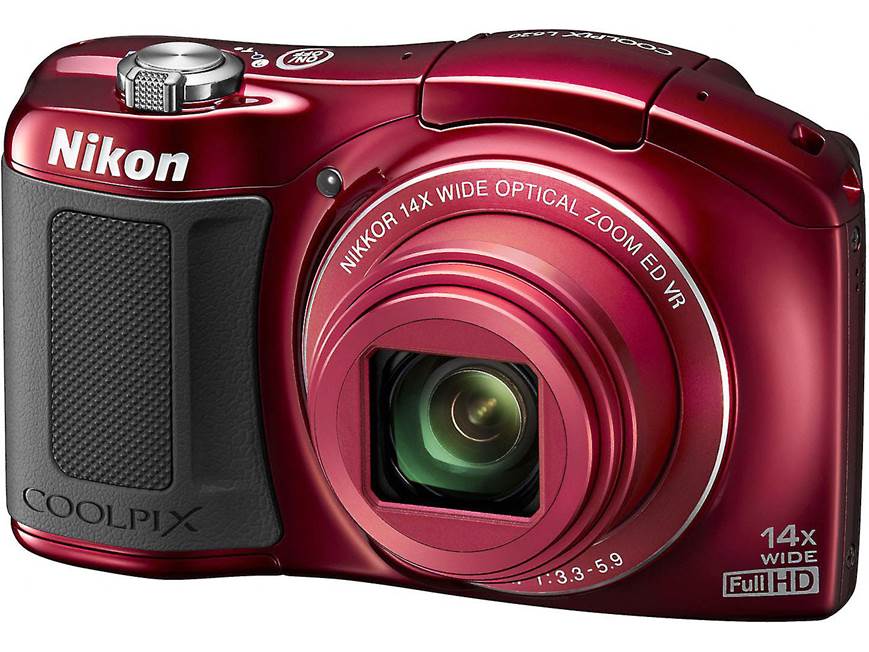 COOLPIX　18X Nikon Coolpix L620 (Red) 18.1-megapixel digital camera with 14X