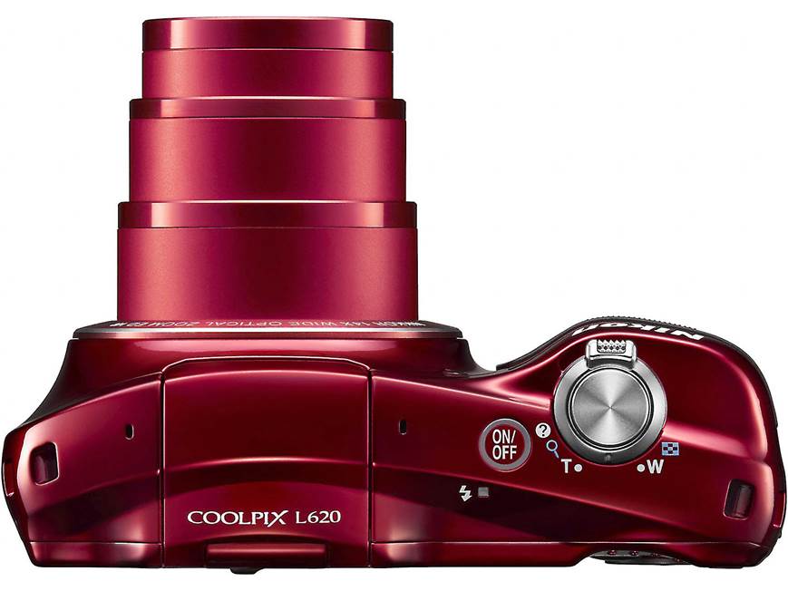 Nikon Coolpix L620 (Red) 18.1-megapixel digital camera with 14X