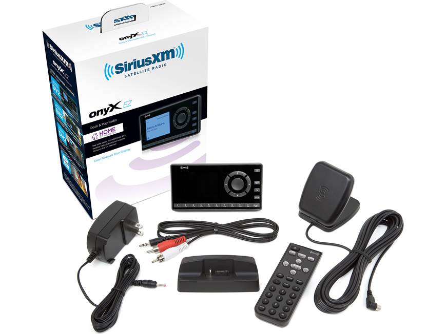 Sirius XM Onyx EZ Radio Receiver With Home Kit - Antenna, Adapter, Dock & Cable