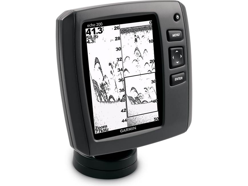 Garmin echo 200 Fishfinder with 5" grayscale display at Crutchfield Garmin echo 200 Fishfinder with 5" grayscale display at Crutchfield