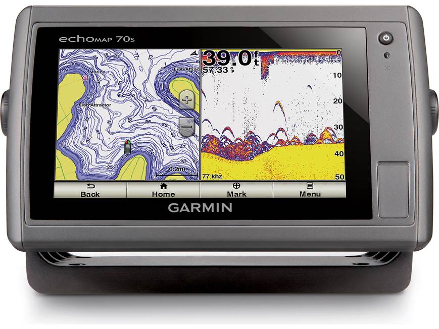 Garmin echoMAP 70s (with transducer) Chartplotter/fishfinder with 7" display (with transducer) at Crutchfield Garmin echoMAP 70s (with transducer) Chartplotter/fishfinder with 7" display (with transducer) at Crutchfield