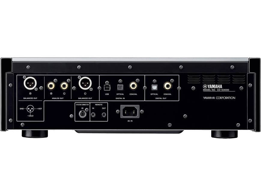 Yamaha CD-S3000 (Black) SACD/CD player with DAC (Black) at Crutchfield