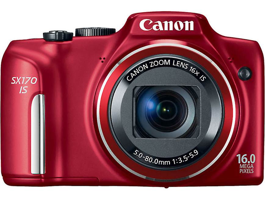 Canon PowerShot SX170 IS (Red) 16-megapixel digital camera with