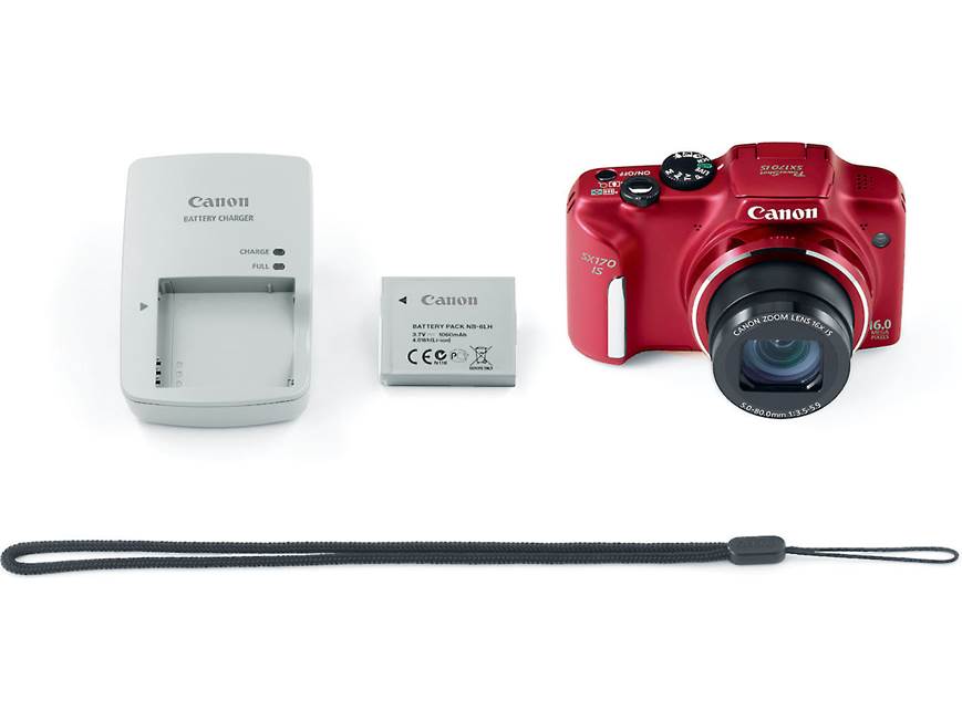 Canon PowerShot SX170 IS 赤 Canon PowerShot SX170 IS (Red) 16-megapixel digital camera with