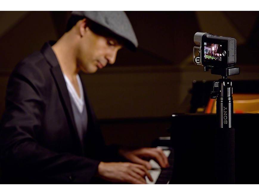 Sony HDR-MV1 HD video camera with premium audio recording and NFC