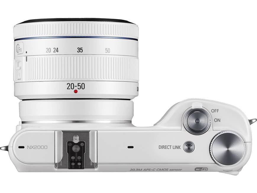 Samsung NX2000 Smart Camera Two Lens Kit (White) 20.3-megapixel