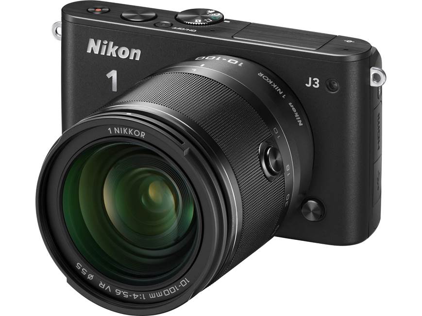 Nikon 1 J3 with Wide-range 10X Zoom Lens (Black) 14-megapixel