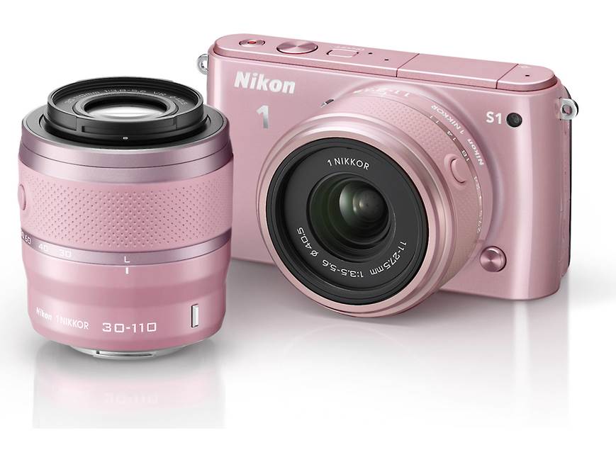 Nikon 1 S1 with Standard and Telephoto Zoom Lenses (Pink) 10