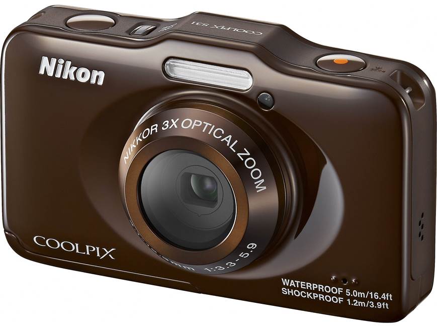 Nikon Coolpix S31 (Brown) 10.1-megapixel waterproof digital camera