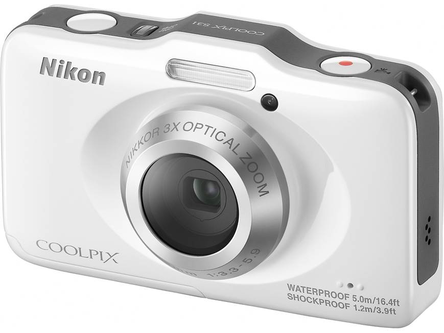 Nikon Coolpix S31 (White) 10.1-megapixel waterproof digital camera