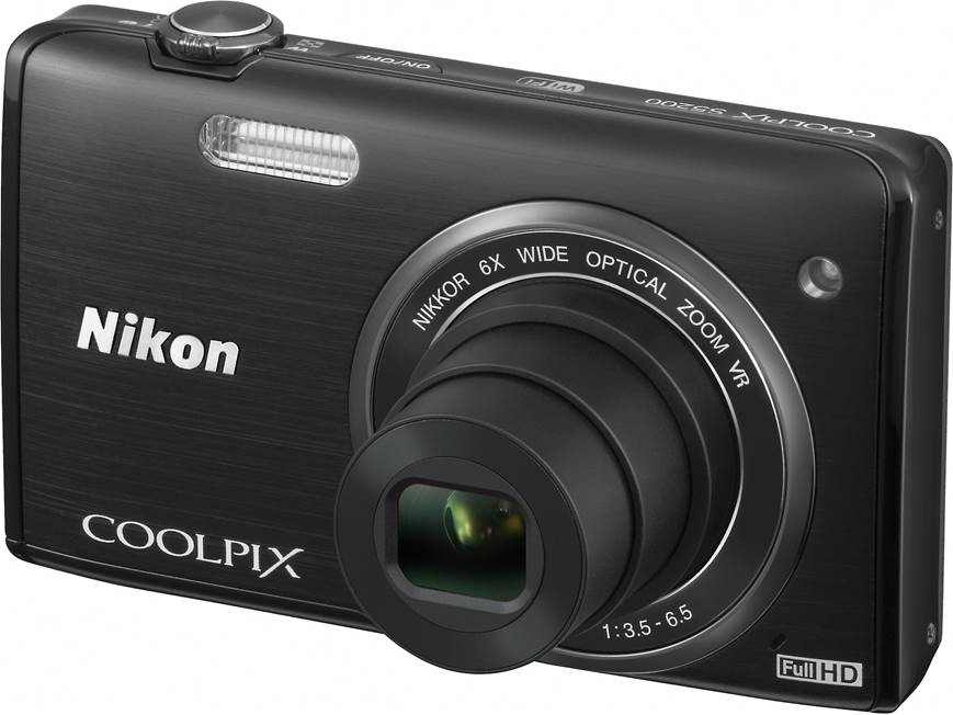 Nikon Coolpix S5200 (Black) 16-megapixel digital camera with 6X