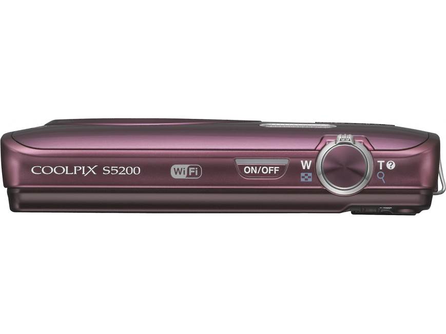 Nikon Coolpix S5200 (Plum) 16-megapixel digital camera with 6X
