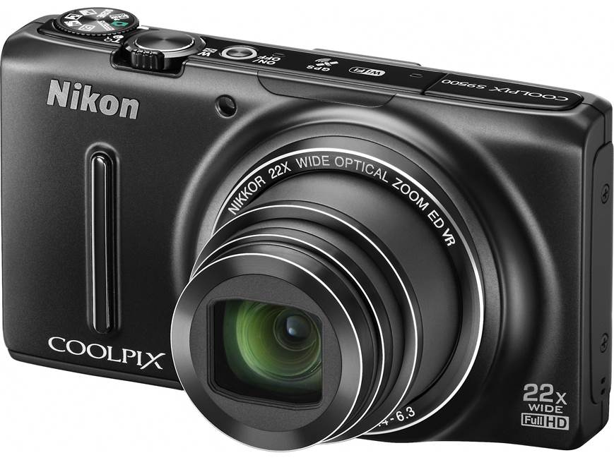 Nikon Coolpix S9500 (Black) 18.1-megapixel digital camera with 22X