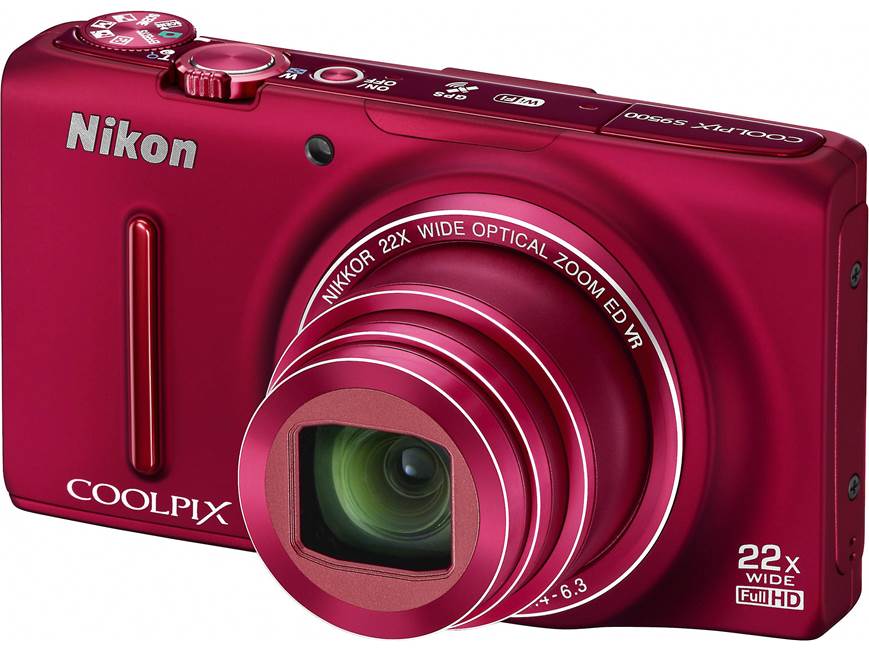Nikon Coolpix S9500 (Red) 18.1-megapixel digital camera with 22X