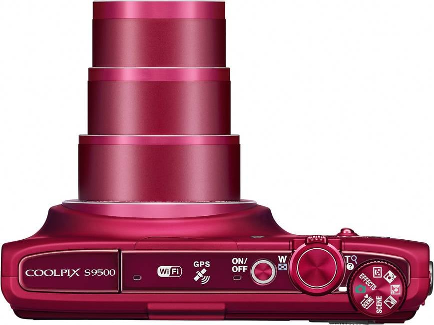Nikon Coolpix S9500 (Red) 18.1-megapixel digital camera with 22X