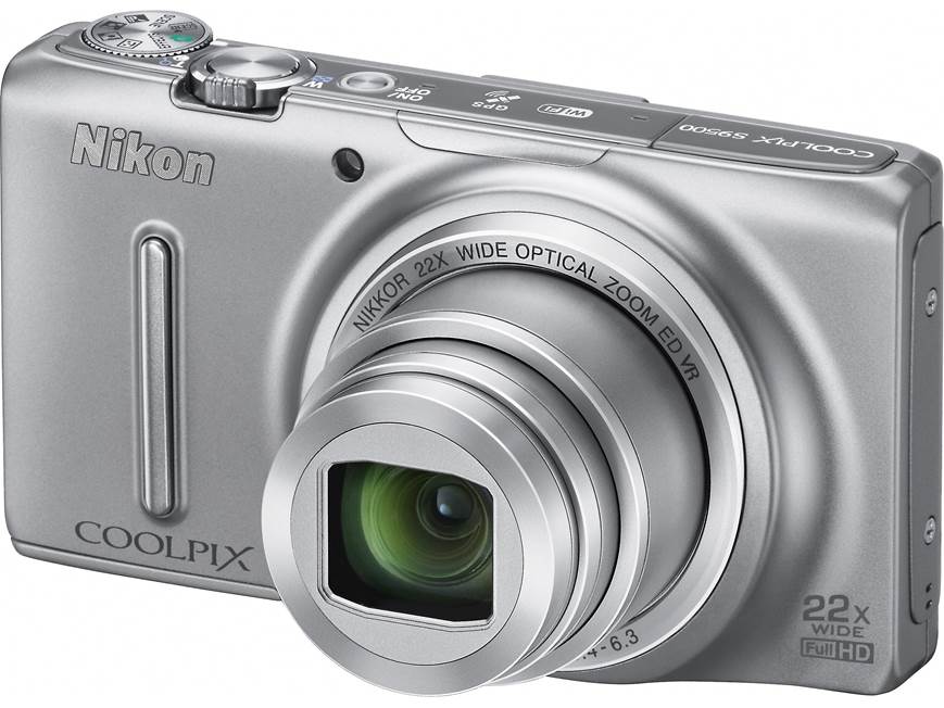 Nikon Coolpix S9500 (Silver) 18.1-megapixel digital camera with