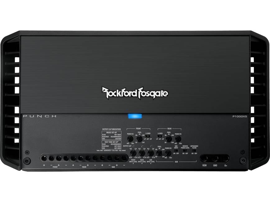 Rockford Fosgate Punch P1000X5 5-channel car amplifier — 75 watts