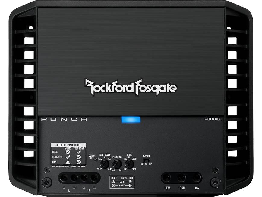 Rockford Fosgate Punch P300X2 2-channel car amplifier — 100 watts