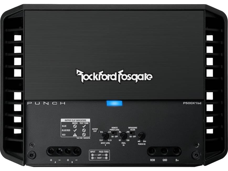 Rockford Fosgate P500X1bd アンプ Rockford Fosgate Punch P500X1bd Mono subwoofer amplifier — 500
