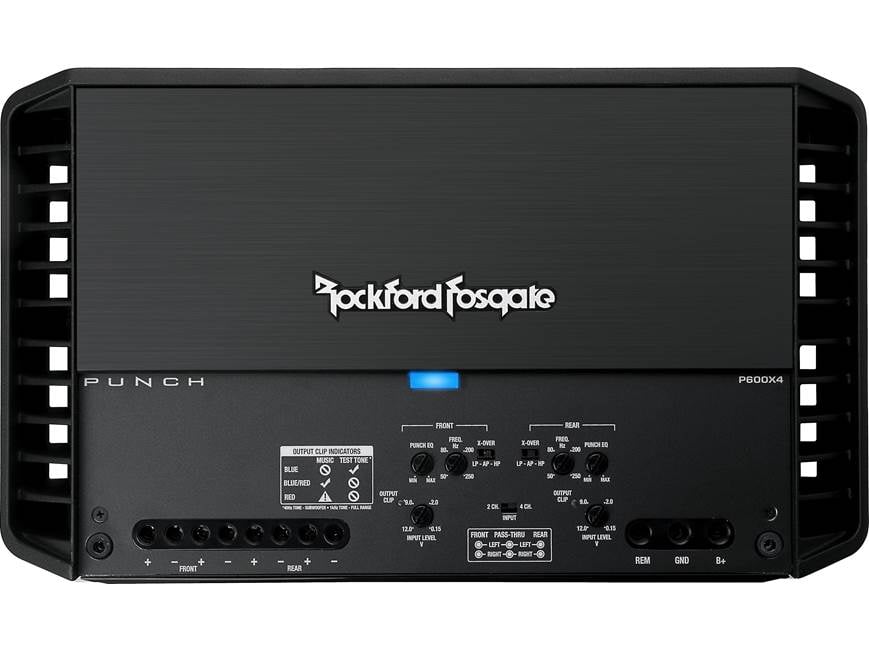 Rockford Fosgate Punch P600X4 4-channel car amplifier — 75 watts