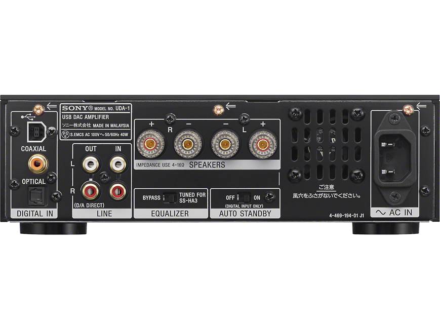 SONY USB DAC アンプ UDA-1 ブラック Sony UDA-1 (Black) Stereo integrated amplifier with built-in DAC