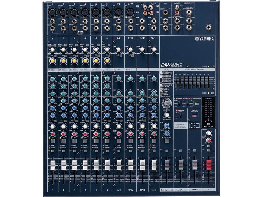Yamaha EMX5014C 14-channel, 500 watts x 2 powered mixing console