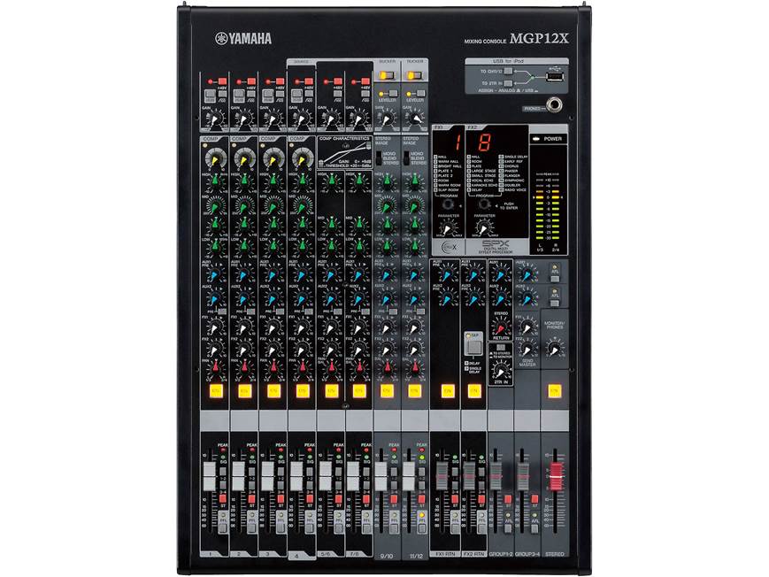 Yamaha MGP12X 12-channel mixer with compression, effects, digital