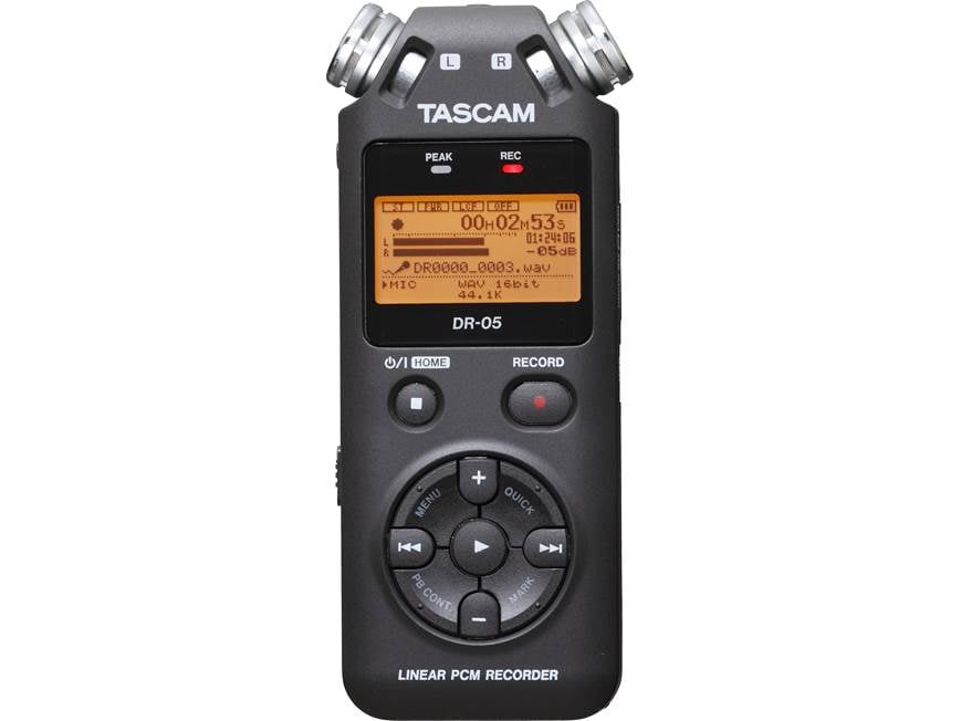 Tascam DR-05 Handheld digital stereo recorder at Crutchfield
