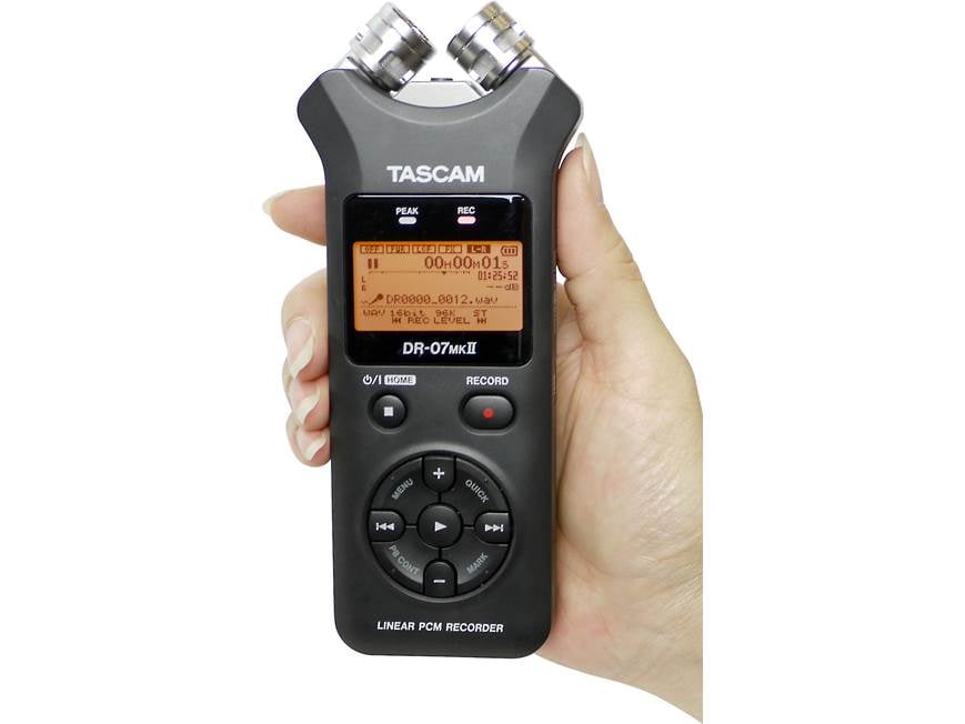 Tascam DR-07mkII Handheld digital stereo recorder at Crutchfield