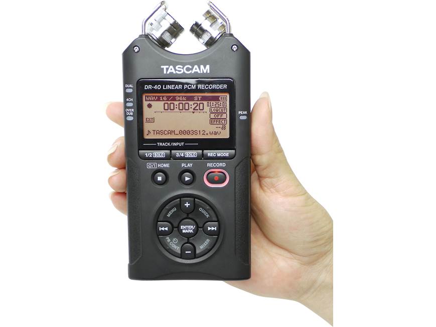 Tascam DR-40 Handheld 4-track digital recorder at Crutchfield