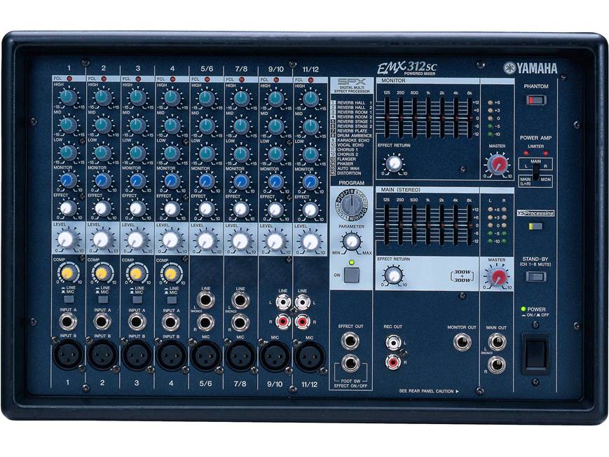 Yamaha EMX312SC 12-channel, 300-watt x 2 powered mixer with on