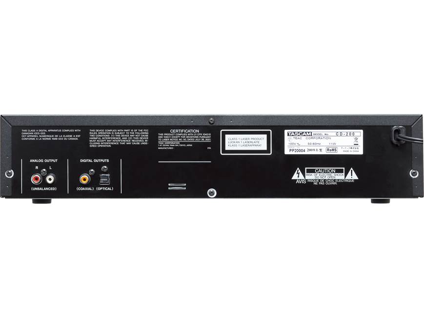TASCAM CD-200 CDプレーヤー CD-200 | Professional CD Player | TASCAM - United States