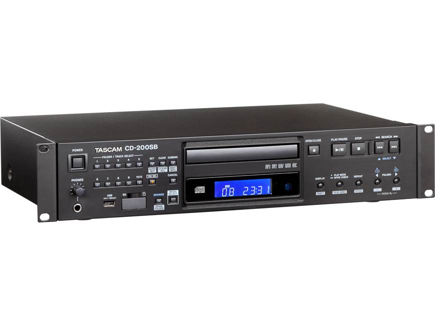 Tascam CD-200SB Rack-mountable CD player with SD/SDHC card and USB