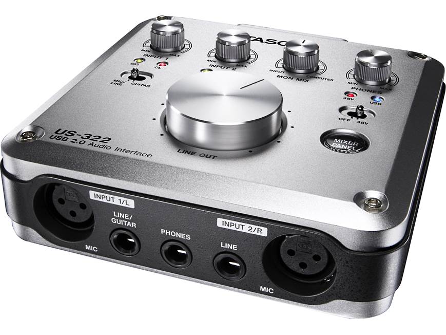 TASCAM US-322　オーディオインターフェイス Tascam US-322 USB 2.0 audio interface at Crutchfield