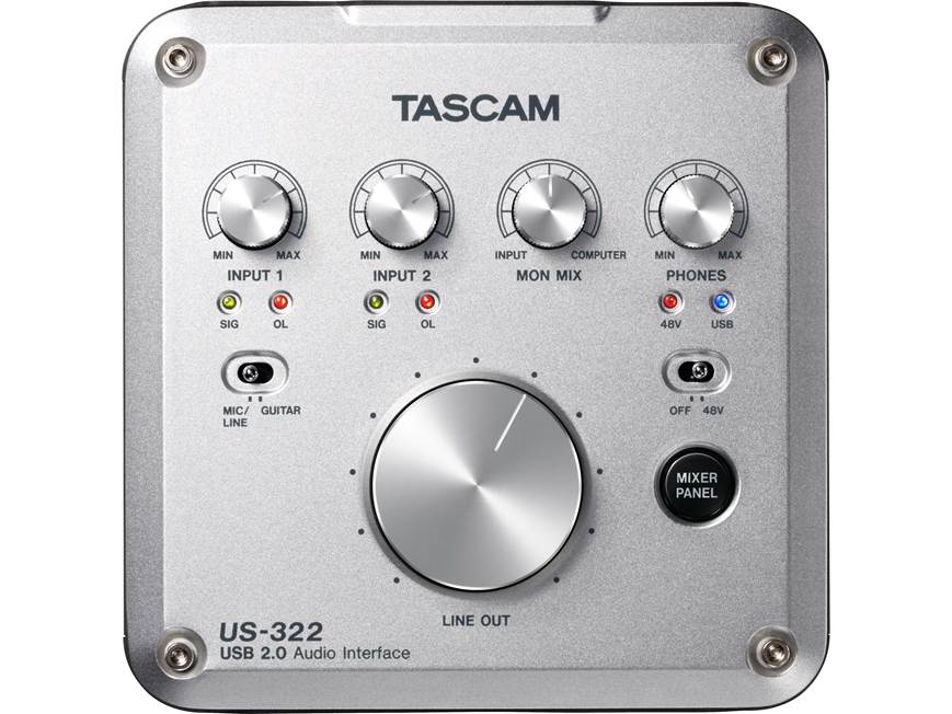 Tascam US-322 USB 2.0 audio interface at Crutchfield