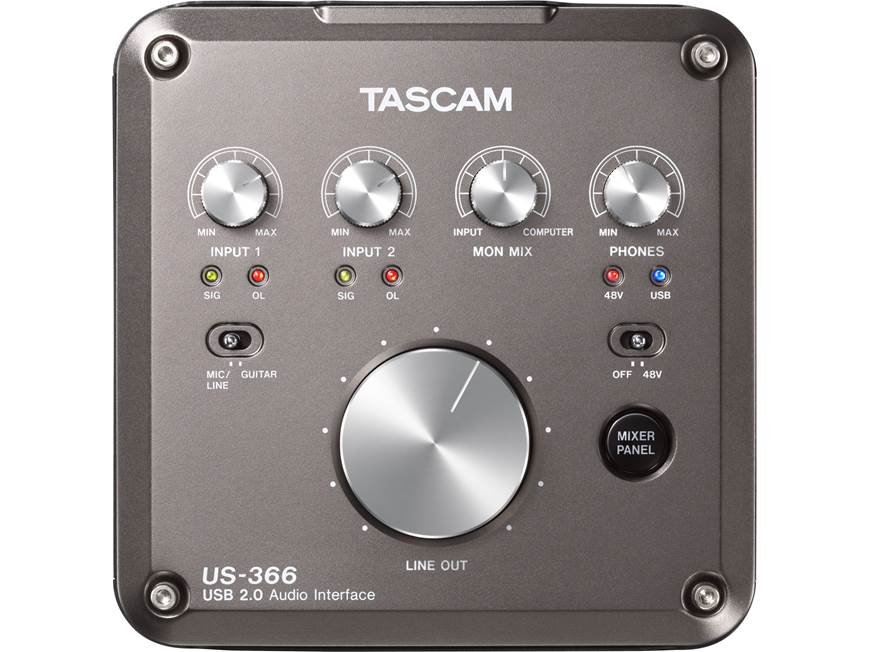 Tascam US-366 USB 2.0 audio interface at Crutchfield