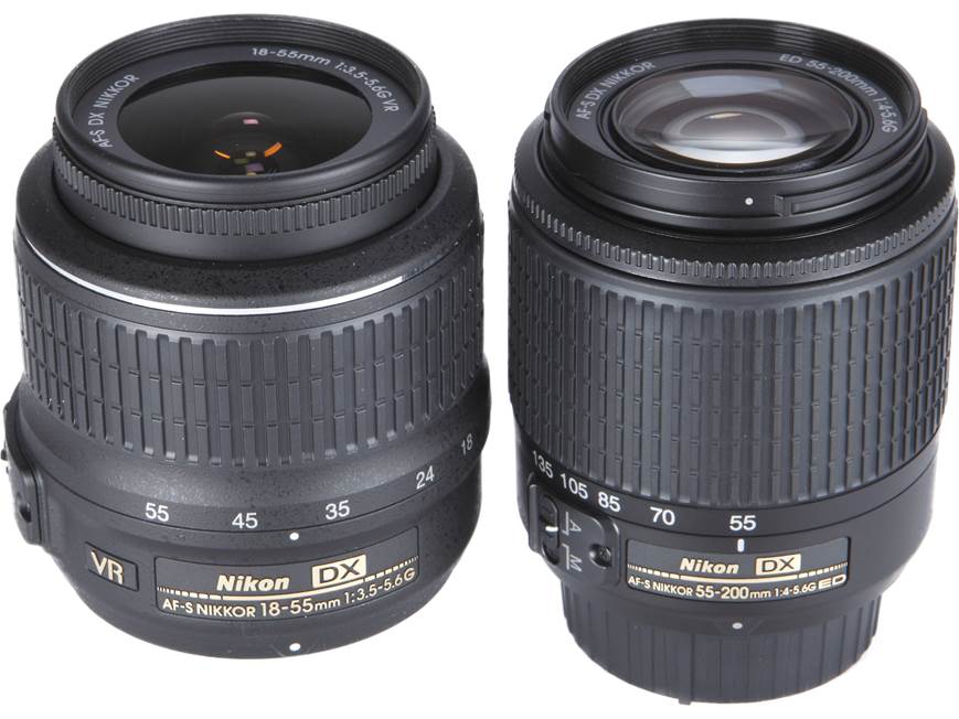 Nikon D3200 Two Lens Kit 24-megapixel DSLR with standard and