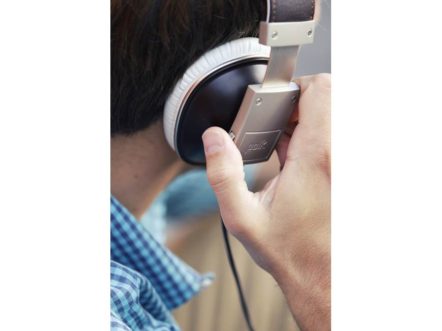 Polk Audio Buckle (Brown) Over-the-ear headphones with built-in