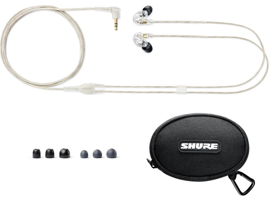 Shure SE215 Sound Isolating™ earphones (Clear) at Crutchfield