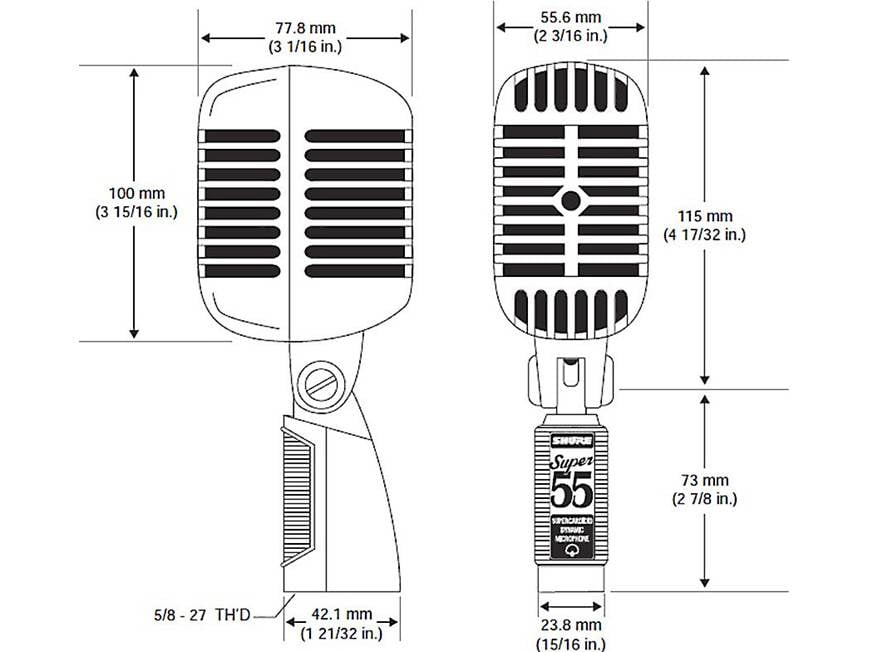 Shure Super 55 Large-diaphragm supercardioid dynamic microphone at
