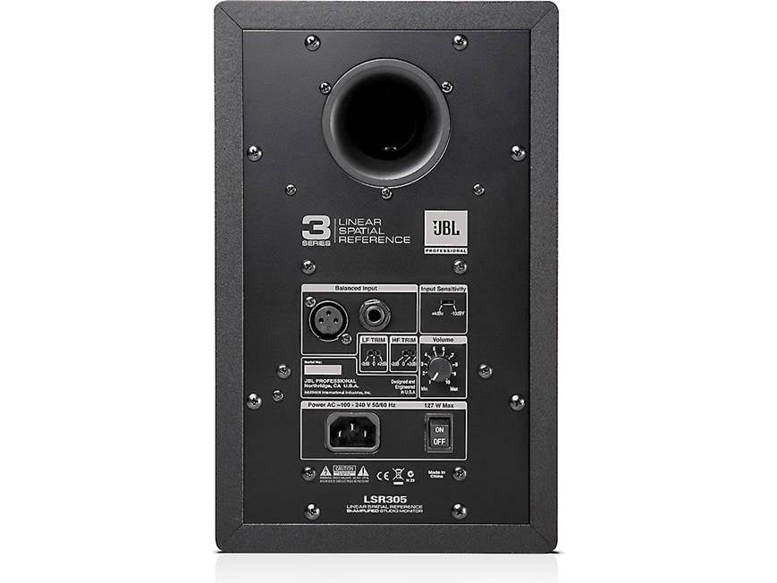 JBL LSR305 2-way powered studio monitor with 5