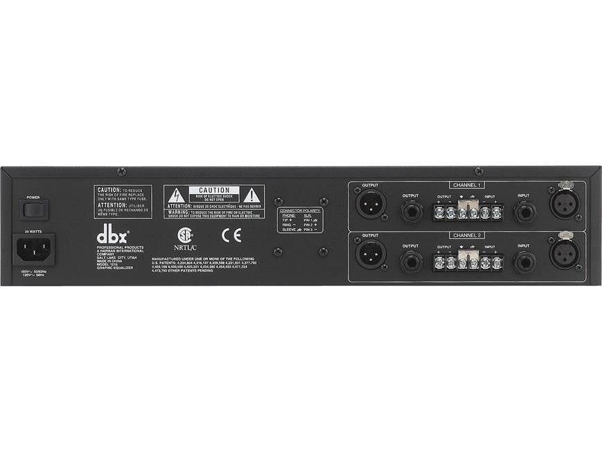 dbx® 1215 Dual-channel, 15-band graphic equalizer at Crutchfield