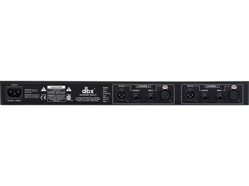 dbx® 215s Dual-channel, 15-band graphic equalizer at Crutchfield